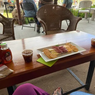 Cheese meat and cracker tray!