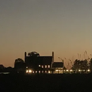 This is the clubhouse from our after dinner walk out to the coastline.