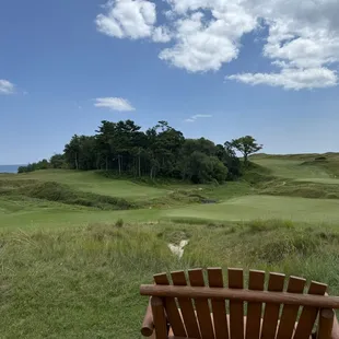 View of the course from the restaurant area