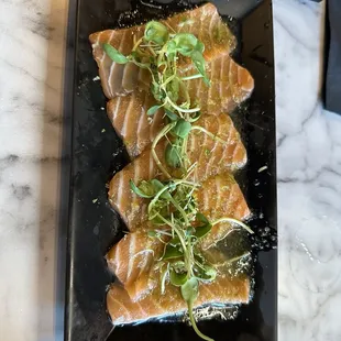 Salmon carpaccio