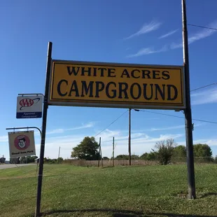 The sign that's lit up at night