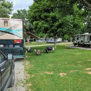 White Acres Site with wide space between campers