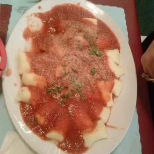 Asiago stuffed gnocci