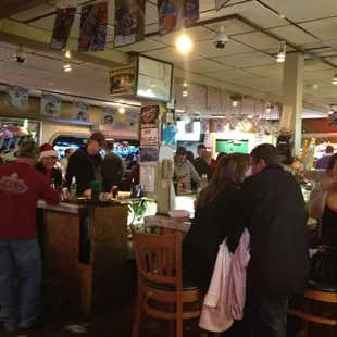 Christmas night crowd.