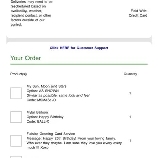 What I paid for my terrible service.