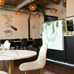 the interior of a restaurant