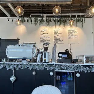 a coffee shop counter