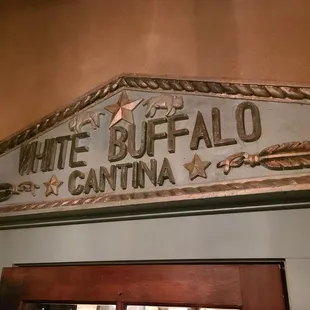 If you are wondering why this place is called the White Buffalo, step through this door and you'll soon find out.