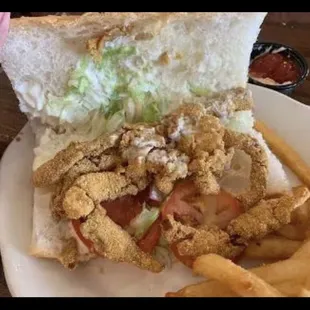 Soft shelled crab poboy