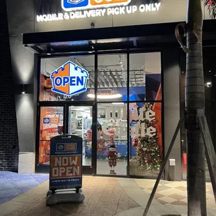 Entrance to online pickup for White Castle