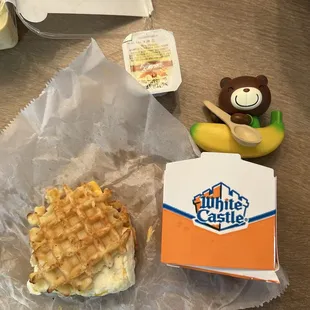 Belgian waffle sandwich