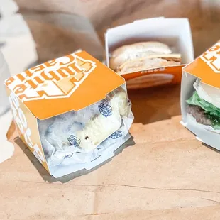 My sampling! Waffle breakfast sandwich, 1921, and cheese sliders