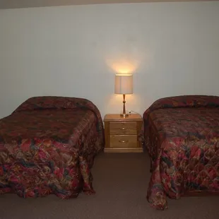 Cabins have 2 XL full sized beds.