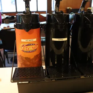 Breakfast - Hot water and coffee