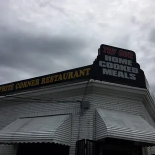 the top of a restaurant