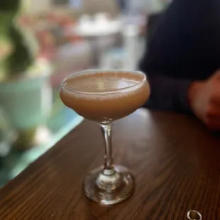 Egg nog cocktail