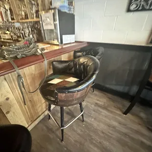 Extremely comfortable bar seating