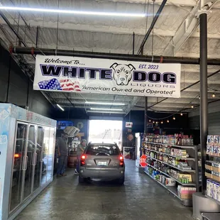 a car in a store