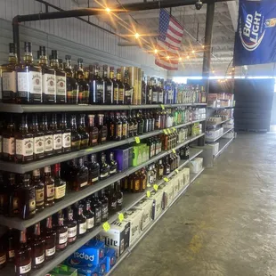 a wide selection of liquors