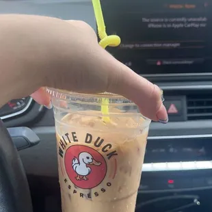 I recommend the salted Carmel iced latte!