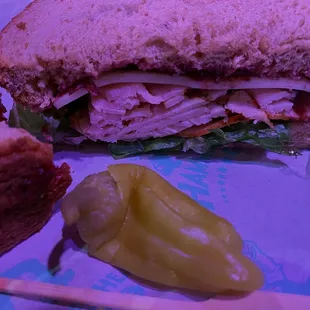 Turkey chutney sandwich