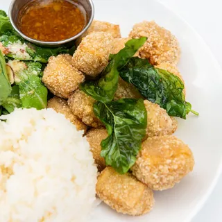 Basil Puffy Tofu
