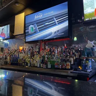 a bar with a lot of liquor