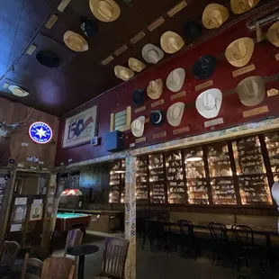 hats on the wall