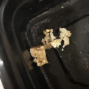Egg shell cooked into the scrambled eggs in my chicken pad see ew.