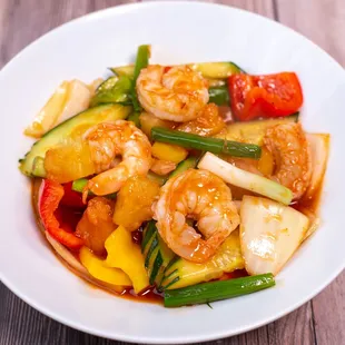 shrimp and vegetables