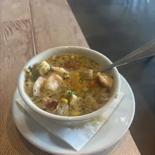 Gulf Seafood and Sweet Corn Chowder