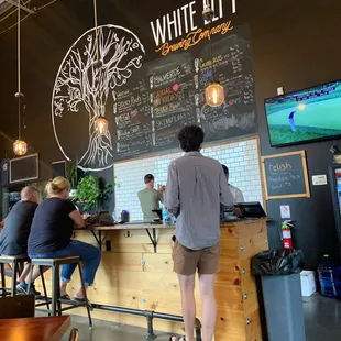 customers at the bar