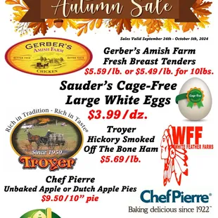 Autumn Sale
Sales valid September 24th - October 5th, 2024