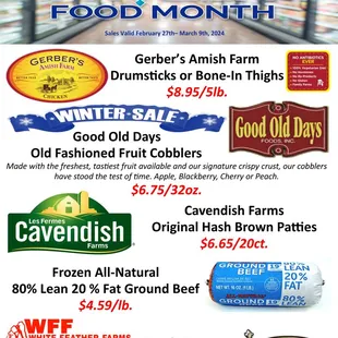 Frozen Food Month Sale
 Sales valid February 27th - March 9th, 2024