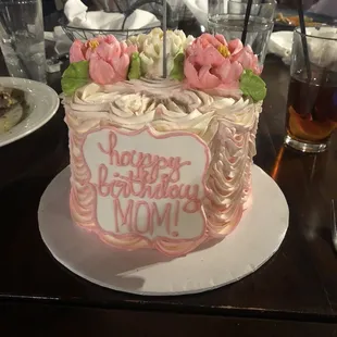 My birthday cake with almond flavored cake.