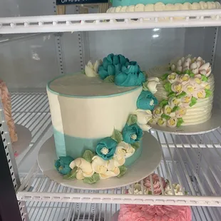 a view of the case cakes