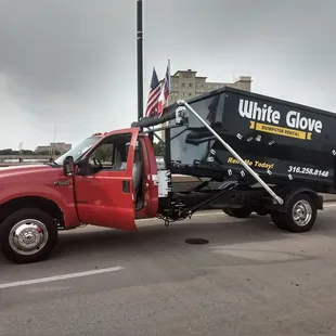 White Glove Dumpster Rental&apos;s truck at the Touch-A-Truck