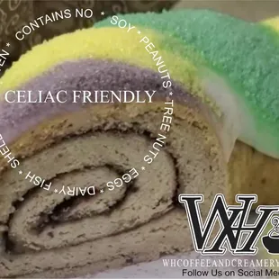 Gluten Free and Vegan King Cake- Pre ordered only