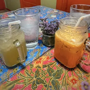 Lemongrass Honey Tea and Thai Iced Tea