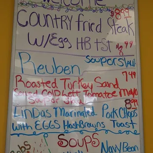 Specials are changing weekly to keep things interesting.