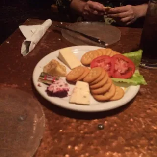 Assorted British Cheese and Biscuits Plate
