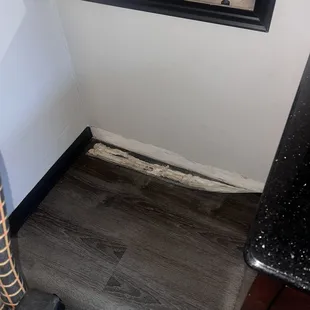 Molding peeling off of the wall