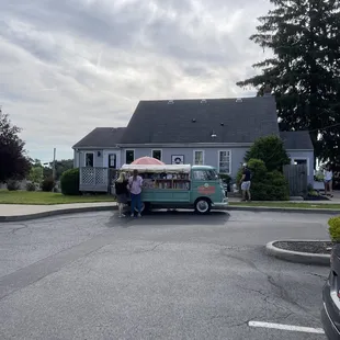 Saturday morning visit. Mobile bookstore parked outside