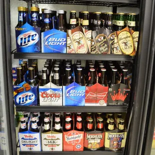 a refrigerator full of beer