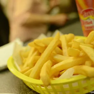 a basket of french fries