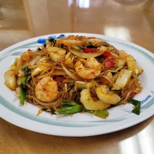 Pad Woon Sen shrimp