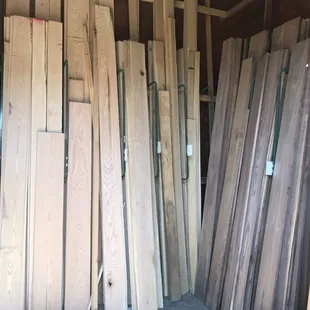 Red oak, white oak, walnut, mahogany