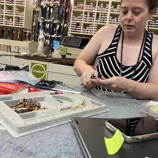 Brought in some beads and was enthusiastically helped!