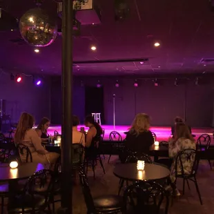 Stage before a comedy show