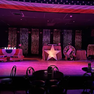a stage set for a show